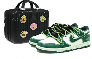 【定制球鞋】Nike Dunk Low OKHR 粗麻繩 手繪 葉子 二次元 低筒 板鞋 男款 白螢光綠 Buy 【定制球鞋】Nike Dunk Low OKHR 粗麻繩 手繪 葉子 二次元 低筒 板鞋 男款 白螢光綠