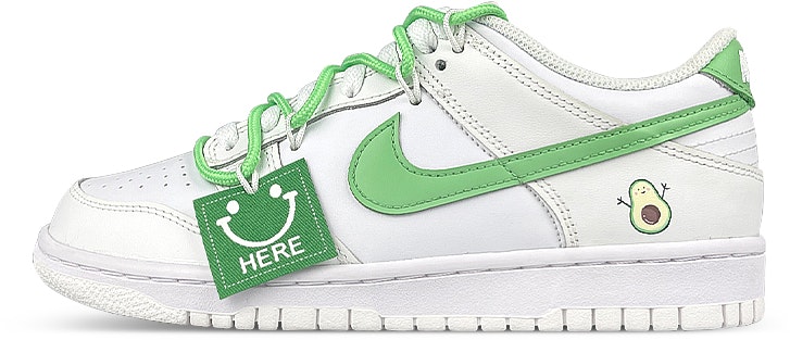 custom-shoes-nike-dunk-low-white-avocado