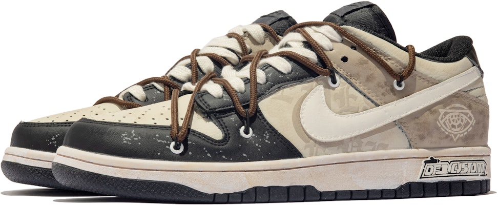 나이키 덩크 로우 '화이트 블랙 브라운 그래피티' (커스텀) DD1391-100(TeamM-男款面壁者S-BOX) Lookbook 나이키 덩크 로우 '화이트 블랙 브라운 그래피티' (커스텀) DD1391-100(TeamM-男款面壁者S-BOX)