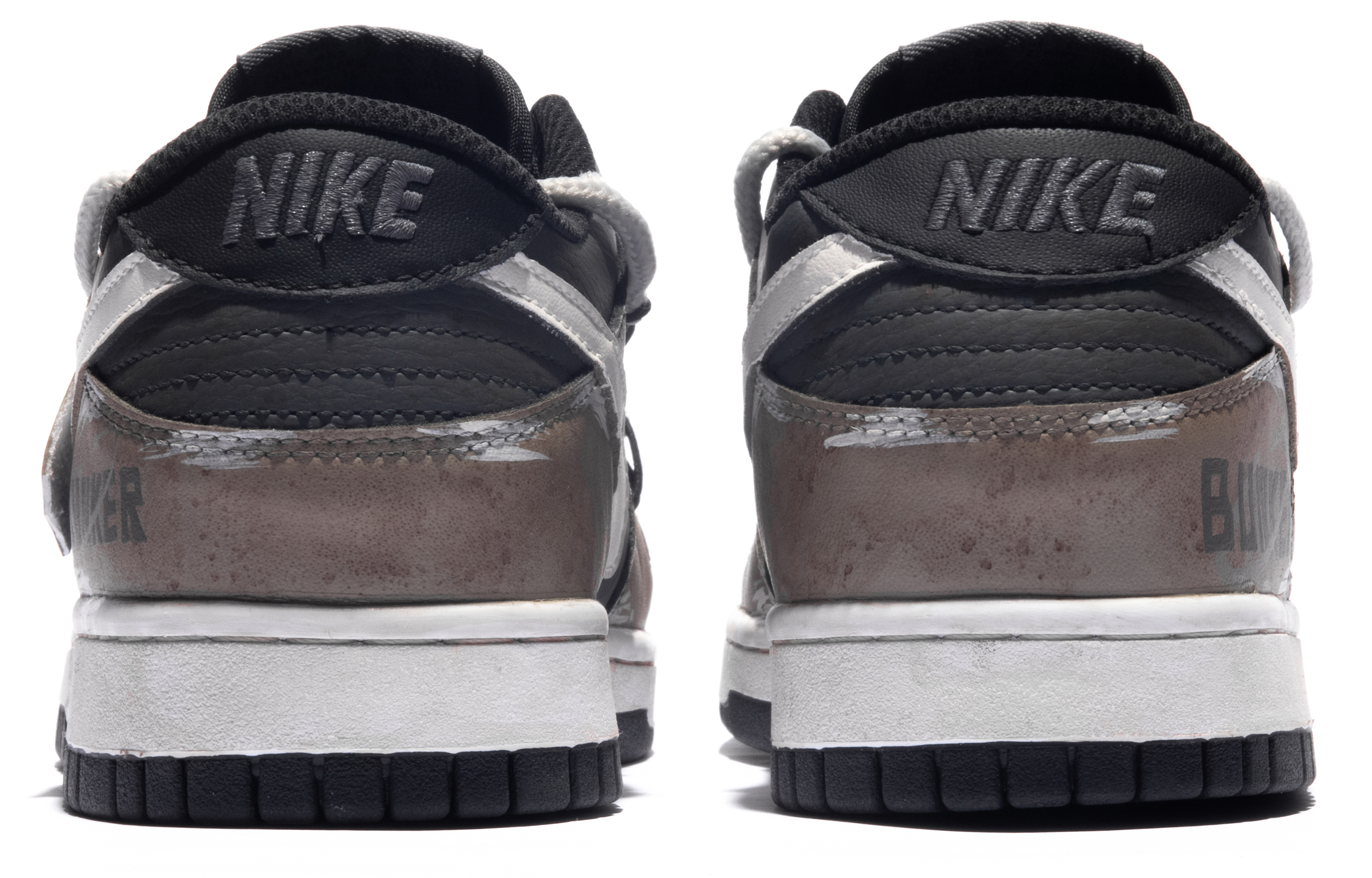 Shop [Kasut Custom] Nike Dunk Low 'Putih Hitam Coklat Grafiti' DD1391-100(TeamM-男款掩体纪元S-BOX)