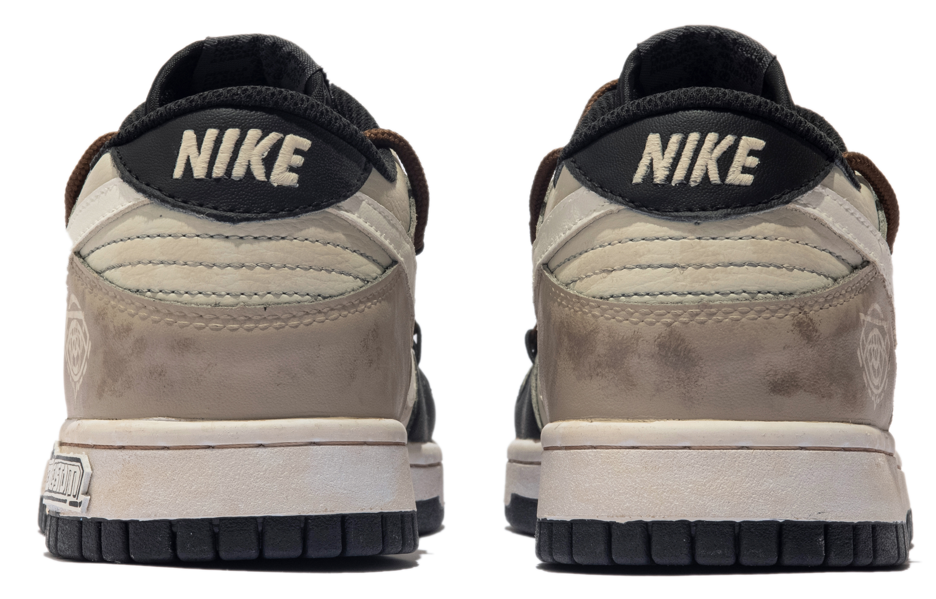 Shop [Kasut Custom] Nike Dunk Low 'Putih Hitam Coklat Graffiti' DD1391-100(TeamM-男款面壁者S-BOX)