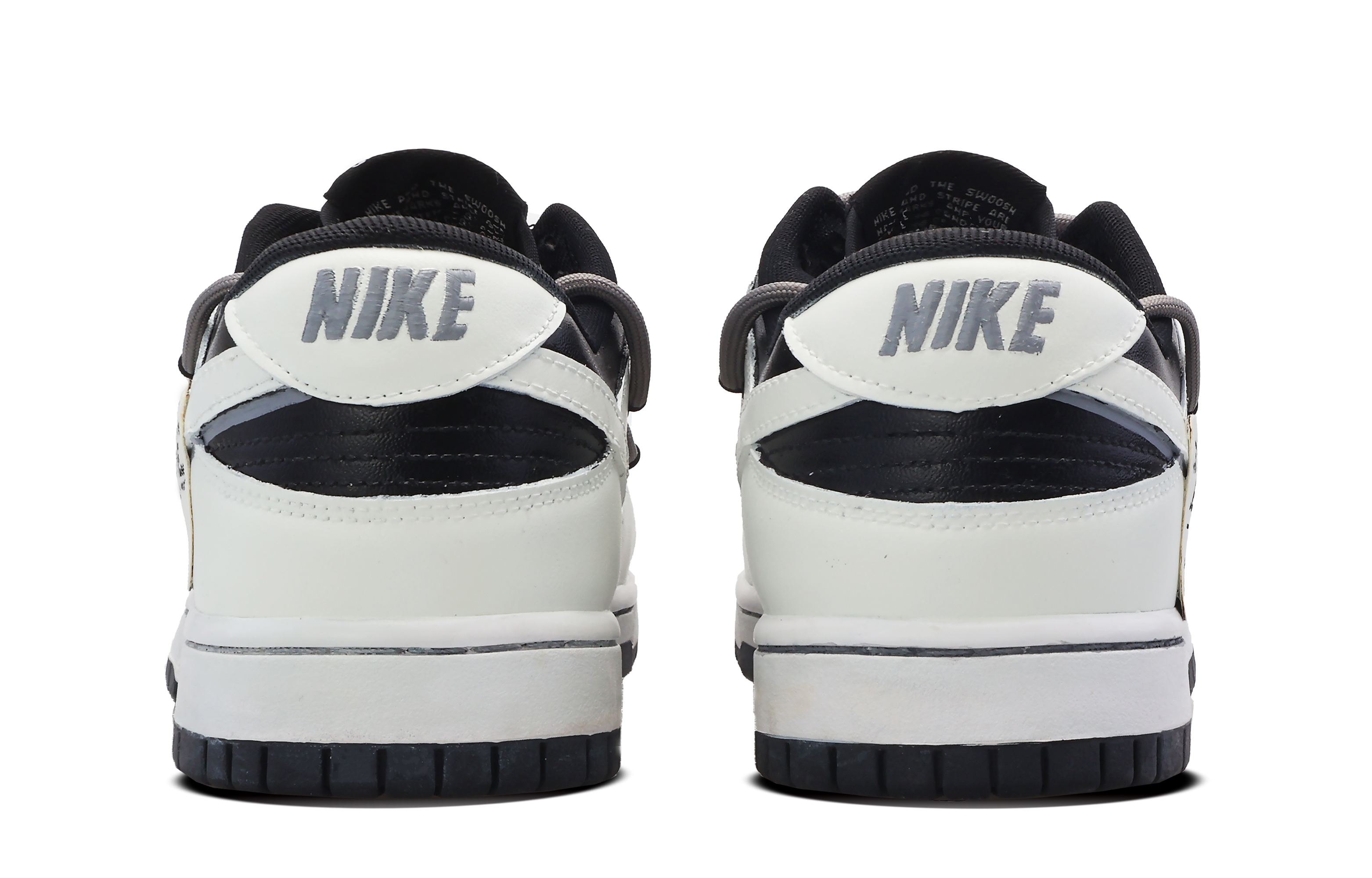 Shop [Sepatu Custom] Nike Dunk Low 'Putih Hitam Grafiti' DD1391-100(Team53-男款白月恋歌)