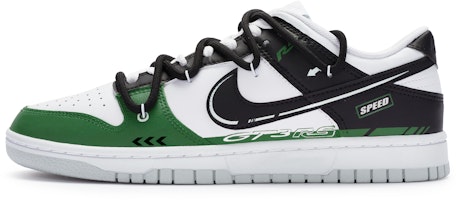 【客製球鞋】Nike Dunk Low 牛角尖 冠軍GT3 街頭 賽車 手繪噴繪 低筒 滑板鞋 GS 白黑綠 Buy 【客製球鞋】Nike Dunk Low 牛角尖 冠軍GT3 街頭 賽車 手繪噴繪 低筒 滑板鞋 GS 白黑綠