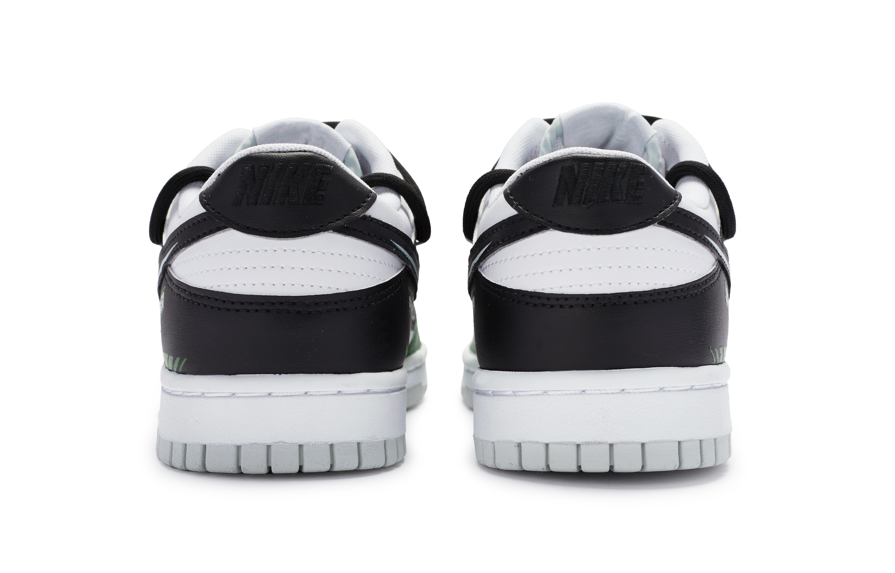 Order 【客製球鞋】Nike Dunk Low 牛角尖 冠軍GT3 街頭 賽車 手繪噴繪 低筒 滑板鞋 GS 白黑綠