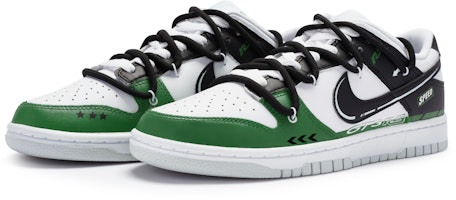 【客製球鞋】Nike Dunk Low 牛角尖 冠軍GT3 街頭 賽車 手繪噴繪 低筒 滑板鞋 GS 白黑綠 Lookbook 【客製球鞋】Nike Dunk Low 牛角尖 冠軍GT3 街頭 賽車 手繪噴繪 低筒 滑板鞋 GS 白黑綠