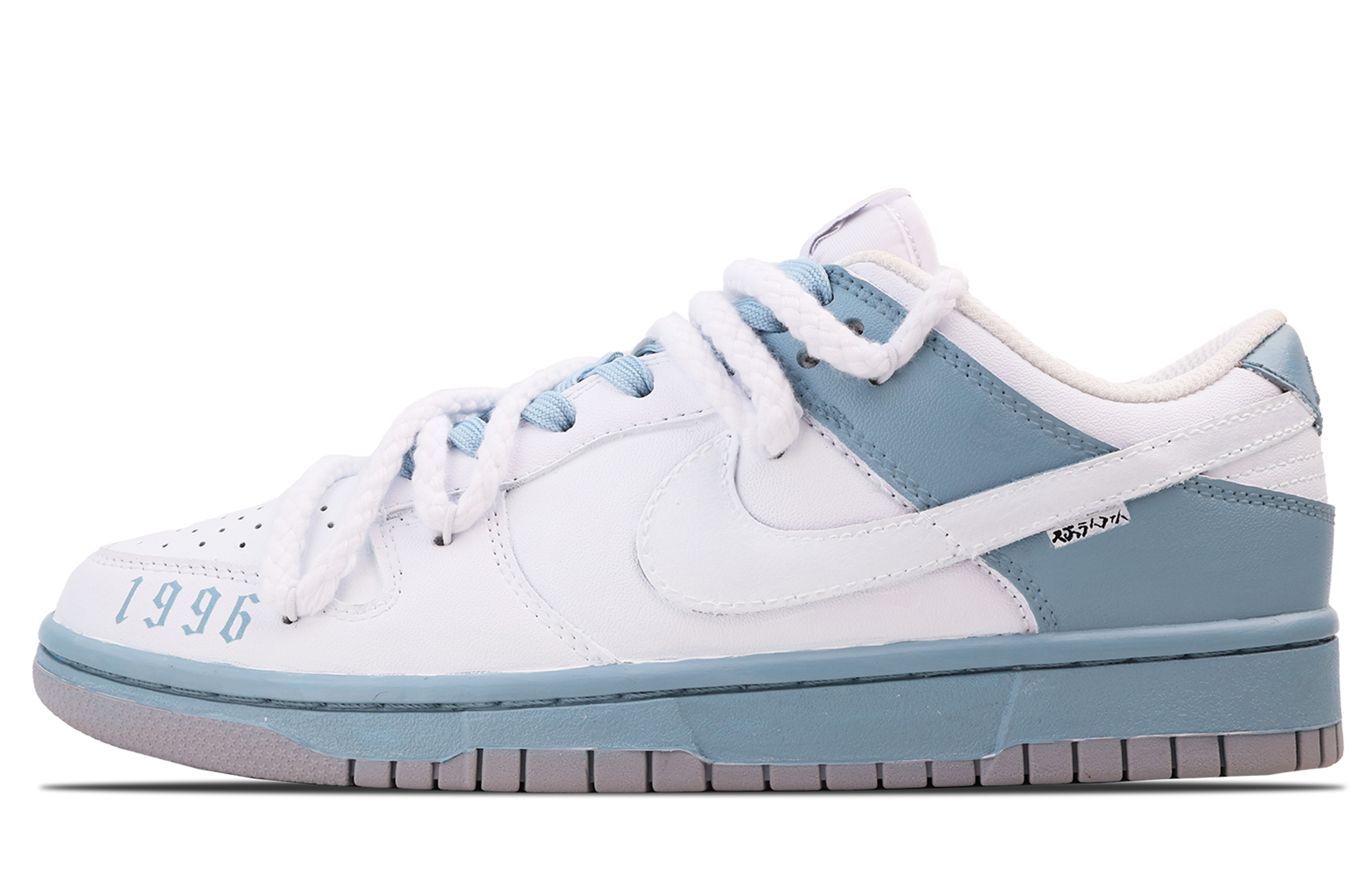 Buy 【客製化球鞋】Nike Dunk Low 彌斯 潮流街頭 preppy 獨特高級 簡約 百搭 低筒 滑板鞋 GS 白藍