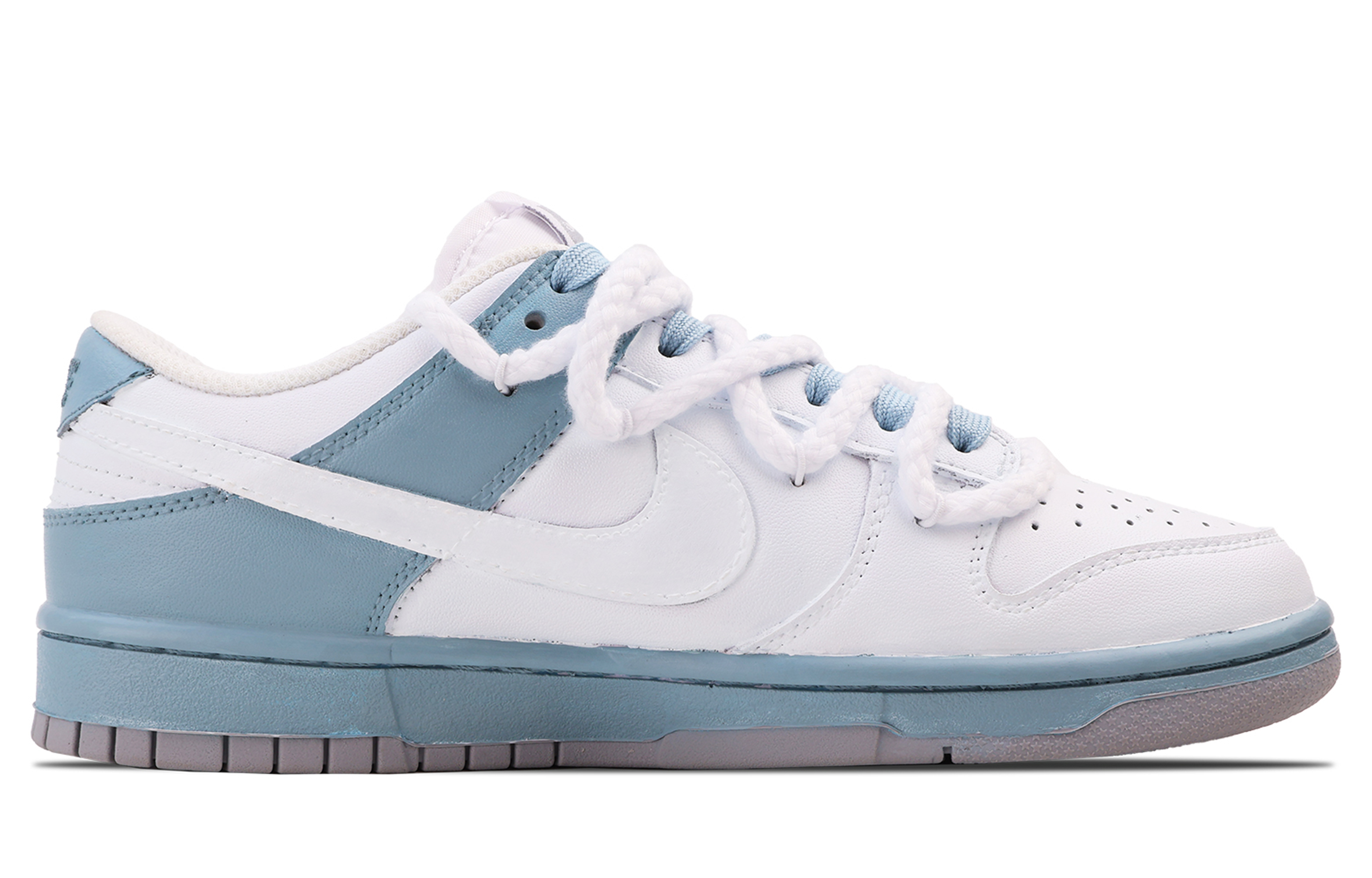 Order 【客製化球鞋】Nike Dunk Low 彌斯 潮流街頭 preppy 獨特高級 簡約 百搭 低筒 滑板鞋 GS 白藍