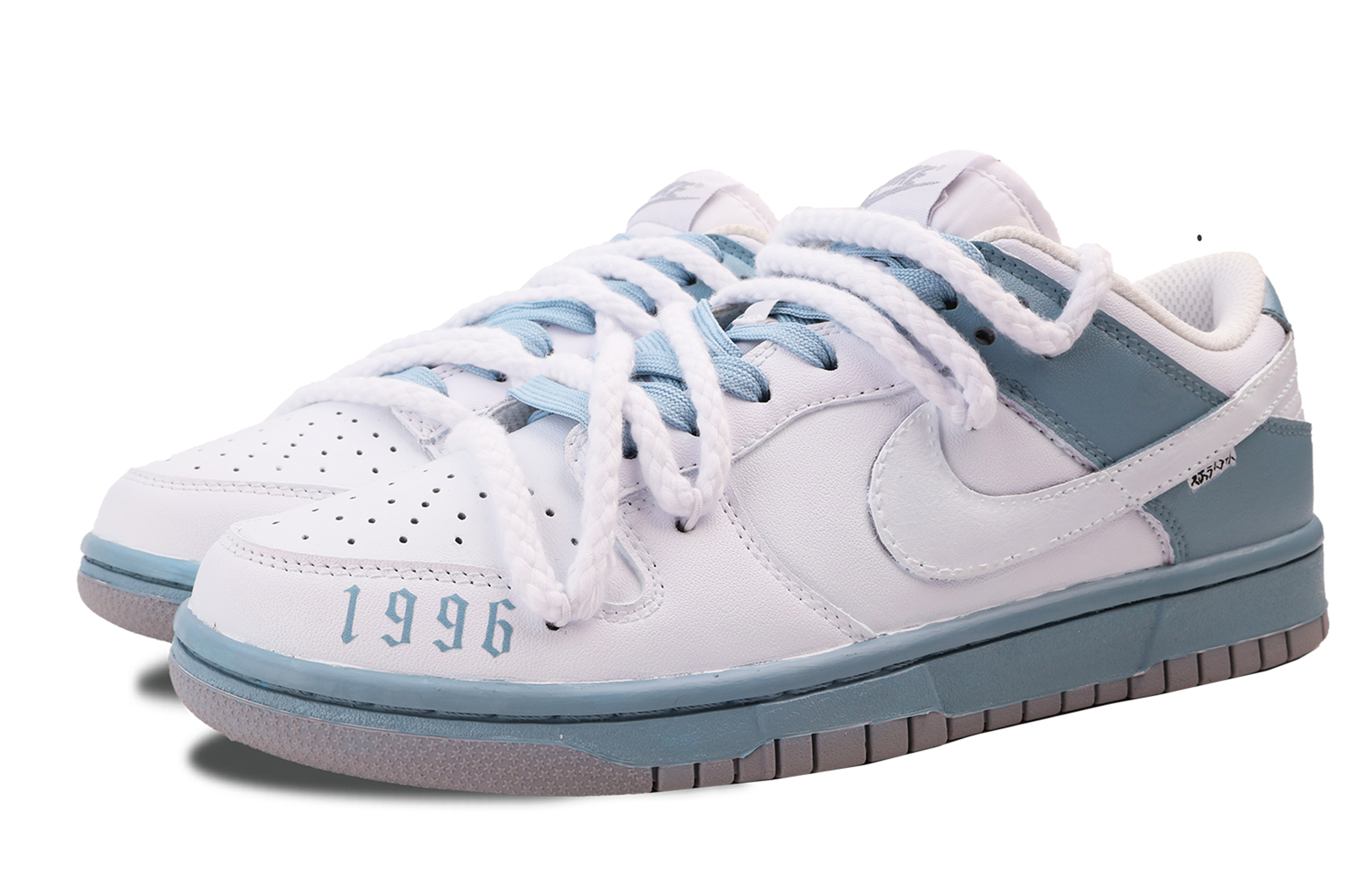 Lookbook 【客製化球鞋】Nike Dunk Low 彌斯 潮流街頭 preppy 獨特高級 簡約 百搭 低筒 滑板鞋 GS 白藍