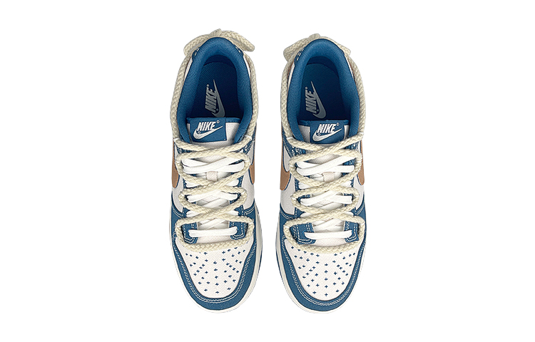 Shop [Zapatillas Personalizadas] Nike Dunk Low 'Blanco Azul Marrón Graffiti' DV0834-101(Team叁-男款蓝飞机)