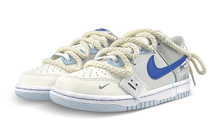 Lookbook 【カスタムシューズ】ナイキ ダンク ロー 'ホワイトブルーデコンストラクト' FB1843-141(Team叁-女款3qSBOX)