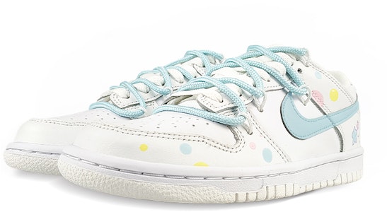 【訂製籃球鞋】Nike Dunk Low 禮盒 解構 雙鞋帶 多巴胺 彩色泡沫 低筒 板鞋 GS 白藍 Lookbook 【訂製籃球鞋】Nike Dunk Low 禮盒 解構 雙鞋帶 多巴胺 彩色泡沫 低筒 板鞋 GS 白藍