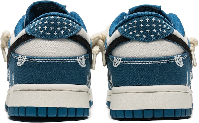 【定製球鞋】 Nike Dunk Low 野鶴製造 解構主題 牛仔腰果花 花式繫帶 特殊禮盒 低筒 板鞋 男款 白藍 Shop 【定製球鞋】 Nike Dunk Low 野鶴製造 解構主題 牛仔腰果花 花式繫帶 特殊禮盒 低筒 板鞋 男款 白藍