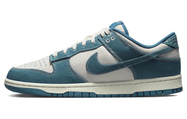 【定製球鞋】 Nike Dunk Low 野鶴製造 解構主題 牛仔腰果花 花式繫帶 特殊禮盒 低筒 板鞋 男款 白藍 Details for 【定製球鞋】 Nike Dunk Low 野鶴製造 解構主題 牛仔腰果花 花式繫帶 特殊禮盒 低筒 板鞋 男款 白藍