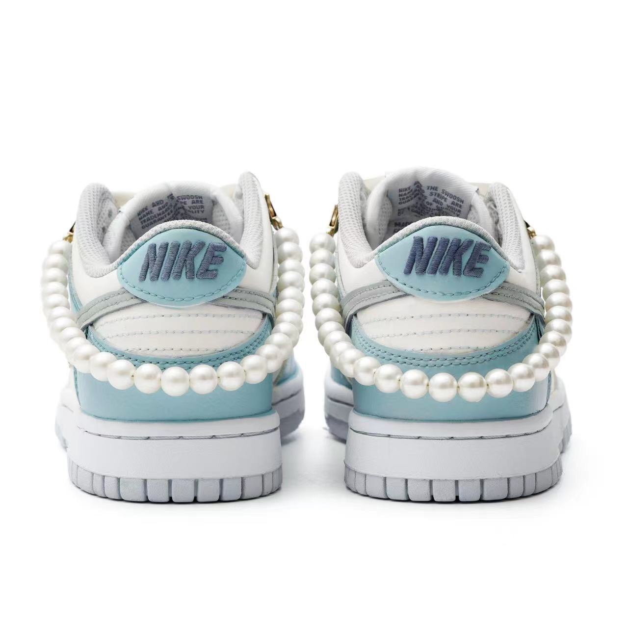 Shop 【カスタムシューズ】ナイキ ダンク ロー『ホワイト ブループリンセス』 FB1843-141(Team33-女款小公主白蓝)
