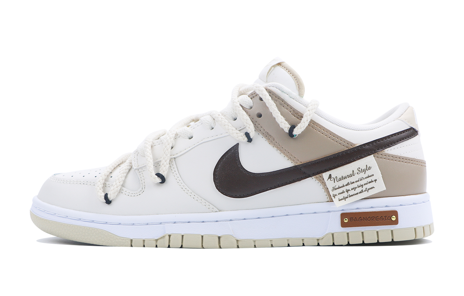 Buy [Zapatillas Personalizadas] Nike Dunk Low 'Blanco Marrón' DV0831-003(Team48-路漫漫)