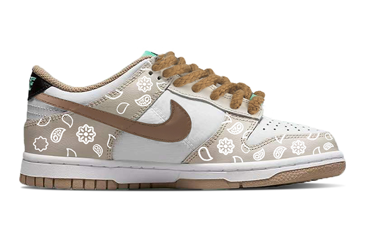 Order [Zapatillas Personalizadas] Nike Dunk Low 'Blanco Marrón' DX6063-131-(TeamY-女款腰果花白棕)