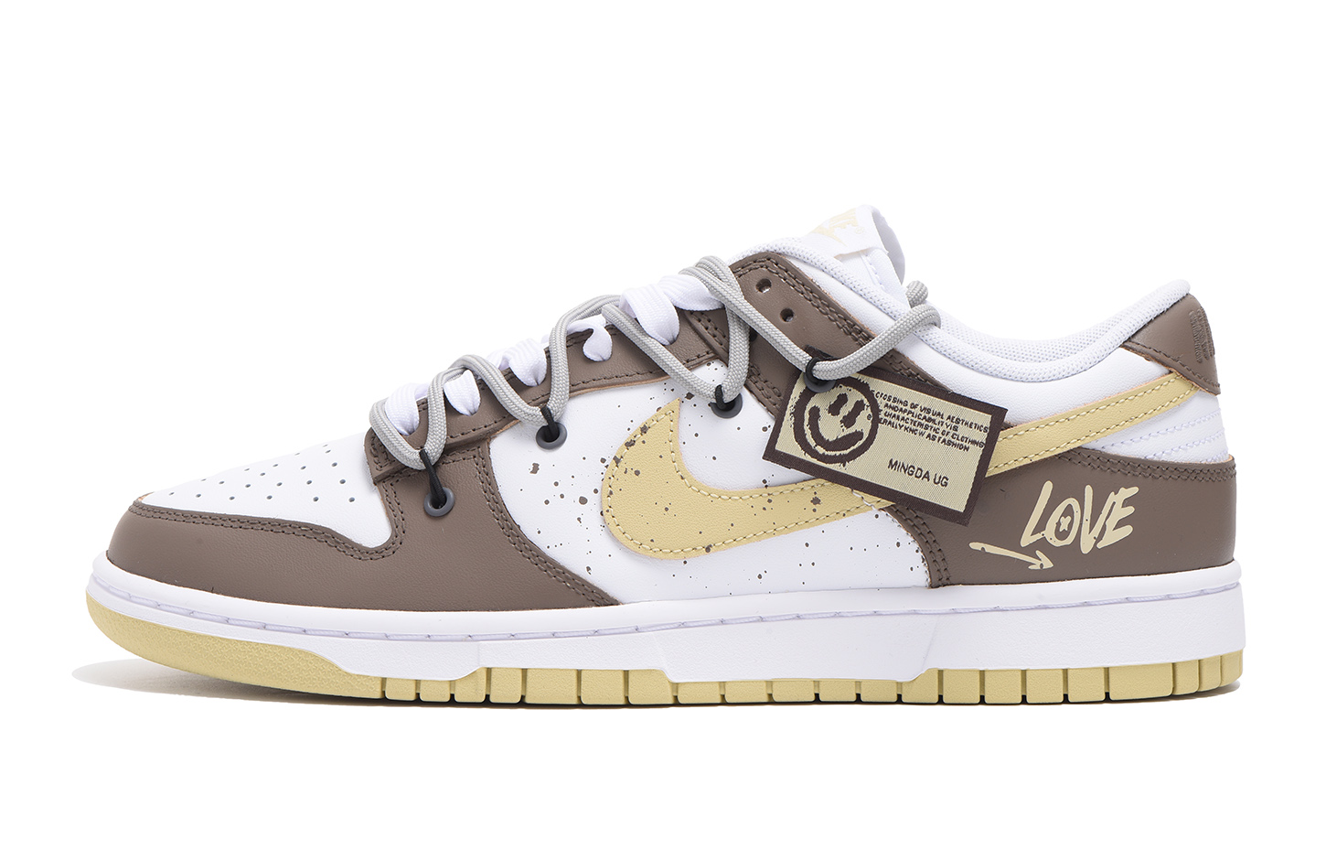 Order [Zapatillas Personalizadas] Nike Dunk Low 'Blanco Marrón' DV0833-100(Team59-男款大地五)