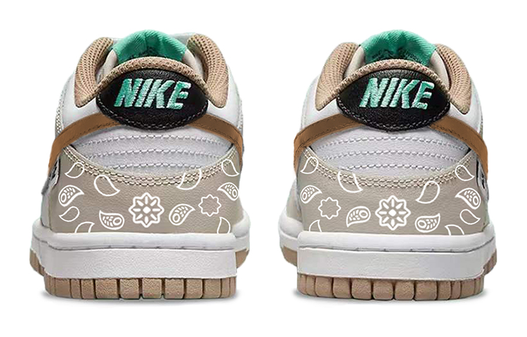 Shop [Zapatillas Personalizadas] Nike Dunk Low 'Blanco Marrón' DX6063-131-(TeamY-女款腰果花白棕)