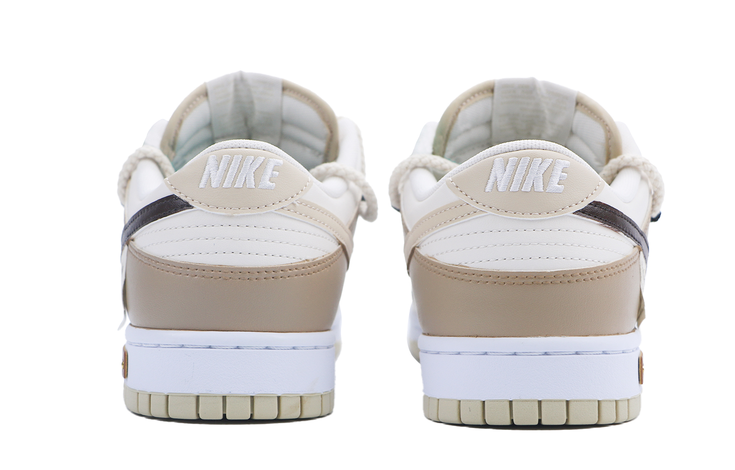 Shop [Zapatillas Personalizadas] Nike Dunk Low 'Blanco Marrón' DV0831-003(Team48-路漫漫)