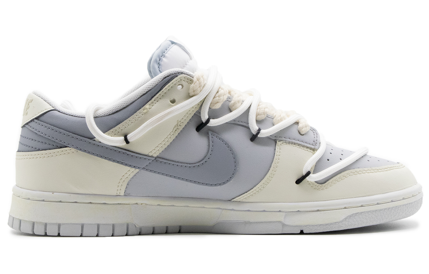 [Custom Shoes] Nike Dunk Low 'White Brown Deconstructed Vintage' 圖 2
