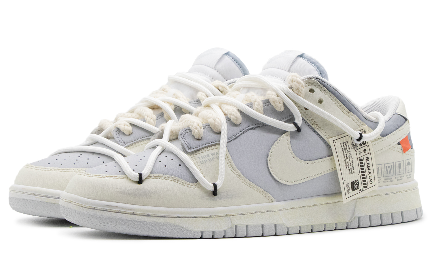 [Custom Shoes] Nike Dunk Low 'White Brown Deconstructed Vintage' 圖 3