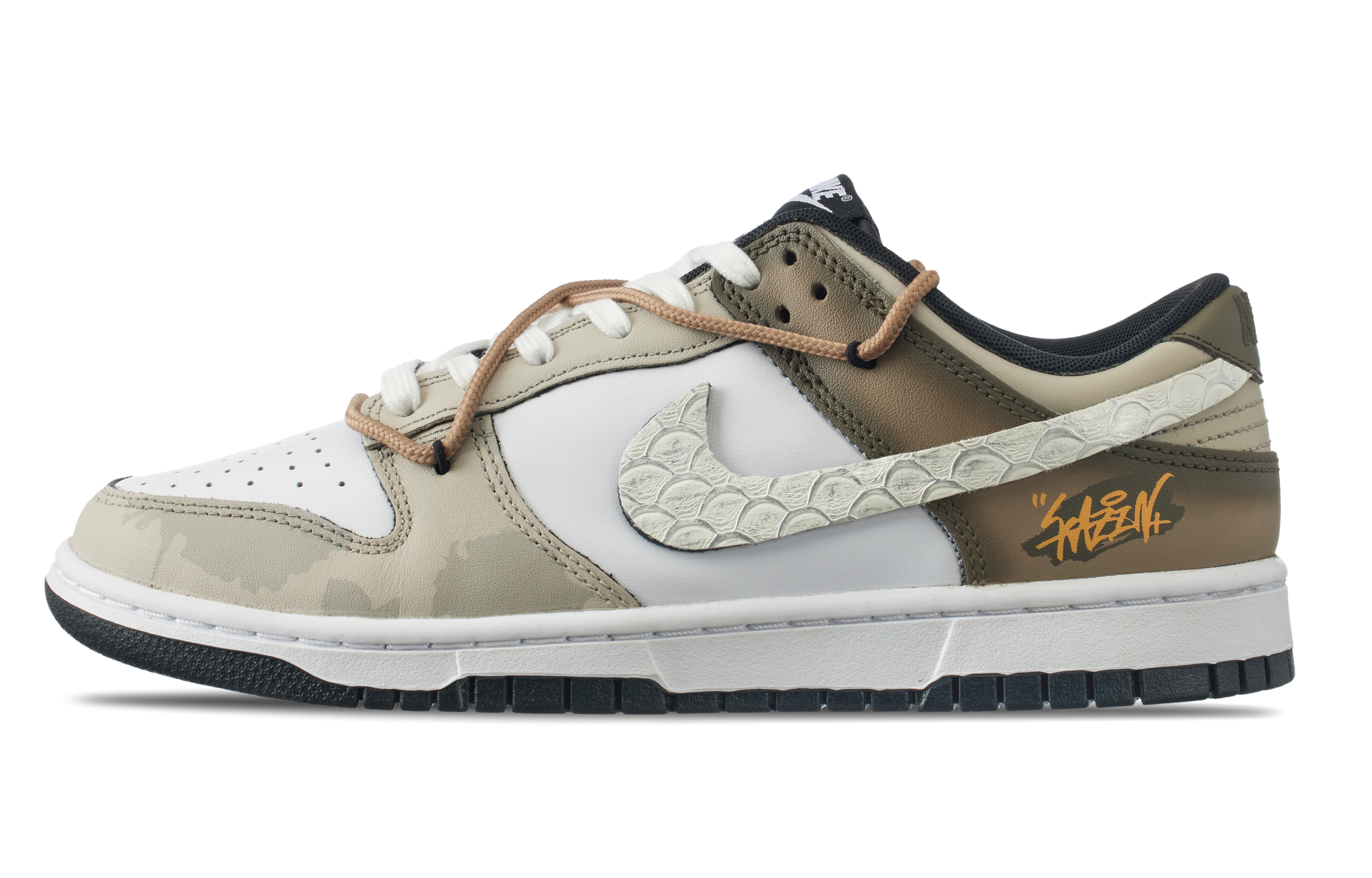 Lookbook 【訂製球鞋】Nike Dunk 龍踏天下 新中式 龍麟貼布 訂製禮袋 時尚復古 休閒百搭 低筒 板鞋 男款 白棕