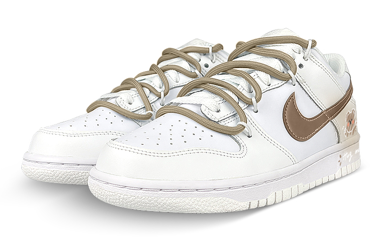 Lookbook 나이키 덩크 로우 '화이트 브라운 그라데이션 팬더' (커스텀) DH9765-100(Team47-女拥抱熊SBOX)