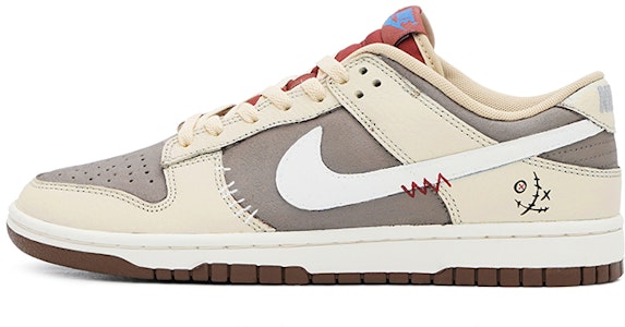 【定制球鞋】 Nike Dunk Low 縫合布偶 Vibe風 高街 做舊 低幫 板鞋 男款 白棕 Buy 【定制球鞋】 Nike Dunk Low 縫合布偶 Vibe風 高街 做舊 低幫 板鞋 男款 白棕