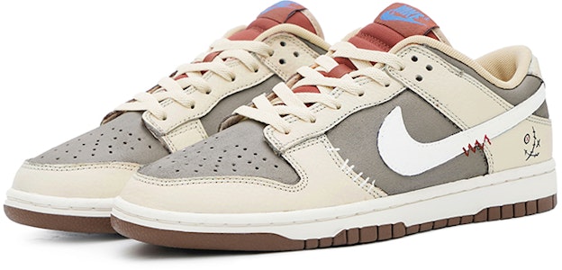 【定制球鞋】 Nike Dunk Low 縫合布偶 Vibe風 高街 做舊 低幫 板鞋 男款 白棕 Lookbook 【定制球鞋】 Nike Dunk Low 縫合布偶 Vibe風 高街 做舊 低幫 板鞋 男款 白棕