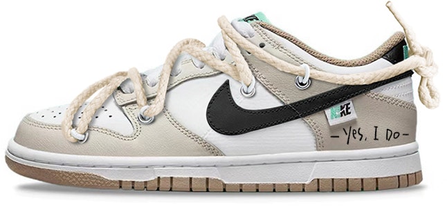 【定制球鞋】 Nike Dunk Low "Split" 經典休閒板鞋 小摩卡 復古告白 起司盒子 解構綁帶 低筒 板鞋 GS 白棕 Buy 【定制球鞋】 Nike Dunk Low "Split" 經典休閒板鞋 小摩卡 復古告白 起司盒子 解構綁帶 低筒 板鞋 GS 白棕
