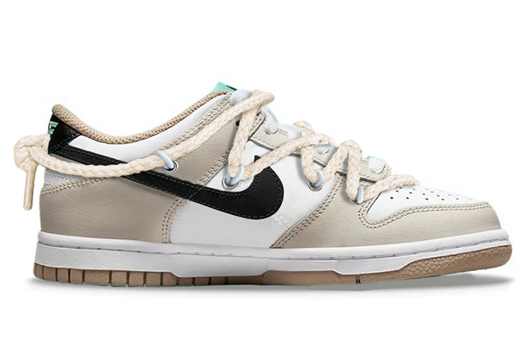 Order 【定制球鞋】 Nike Dunk Low "Split" 經典休閒板鞋 小摩卡 復古告白 起司盒子 解構綁帶 低筒 板鞋 GS 白棕