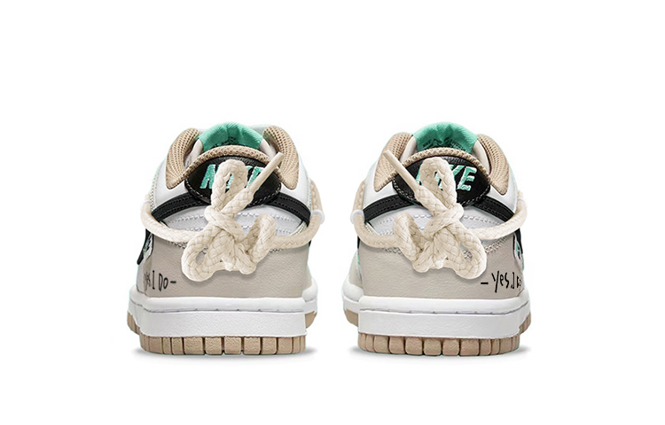 Shop 【定制球鞋】 Nike Dunk Low "Split" 經典休閒板鞋 小摩卡 復古告白 起司盒子 解構綁帶 低筒 板鞋 GS 白棕
