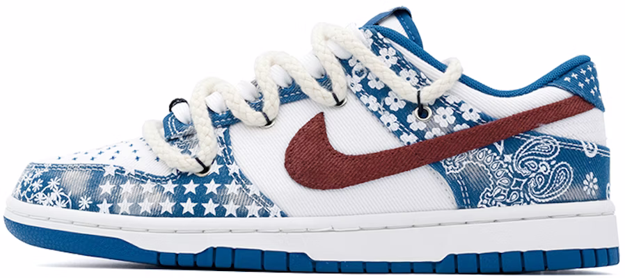 나이키 덩크 로우 '화이트 데님 페이즐리' (커스텀) DV0834-101(team肆-工业牛仔腰果花A) Buy 나이키 덩크 로우 '화이트 데님 페이즐리' (커스텀) DV0834-101(team肆-工业牛仔腰果花A)