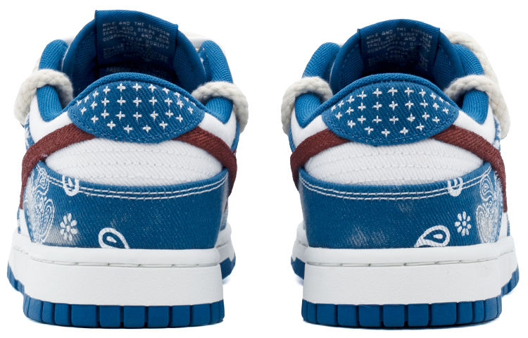 Shop [Zapatillas Personalizadas] Nike Dunk Low 'Denim Blanco Paisley' DV0834-101(team肆-工业牛仔腰果花A)