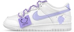 Buy 【訂製球鞋】 Nike Dunk Low 解構 雙鞋帶 笑臉布貼 葡萄 低筒 板鞋 男款 白紫