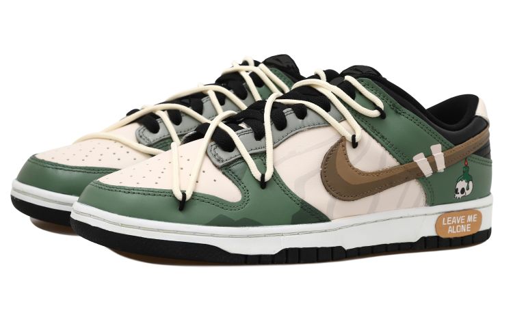 Lookbook [Sepatu Kustom] Nike Dunk Low 'Putih Hijau' CW1590-100(Team拾玖-保持距离S-BOX）