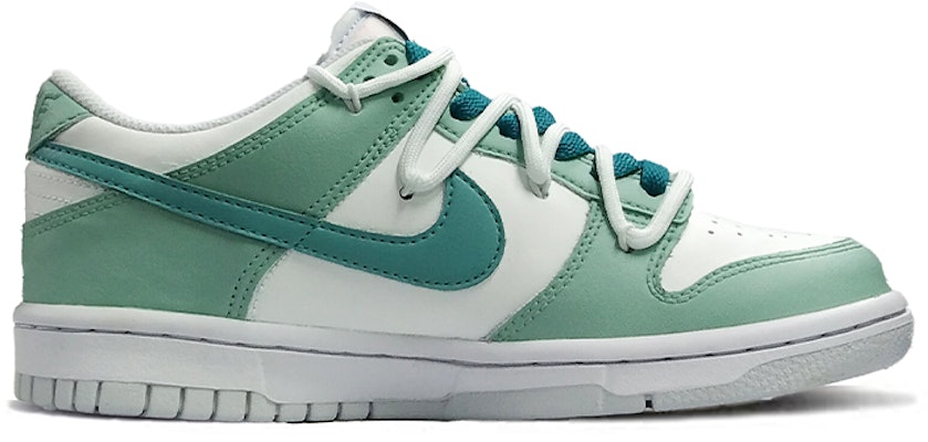 【定制球鞋】 Nike Dunk Low 解構鞋帶 蝴蝶 英文字母 心形掛墜 高街 低幫 板鞋 GS 白綠 Order 【定制球鞋】 Nike Dunk Low 解構鞋帶 蝴蝶 英文字母 心形掛墜 高街 低幫 板鞋 GS 白綠