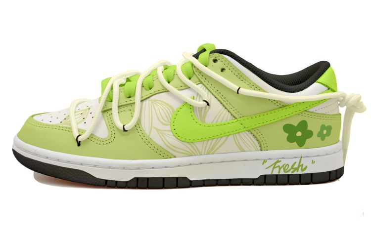 [Custom Shoes] Nike Dunk Low 'White Green Deconstructed'