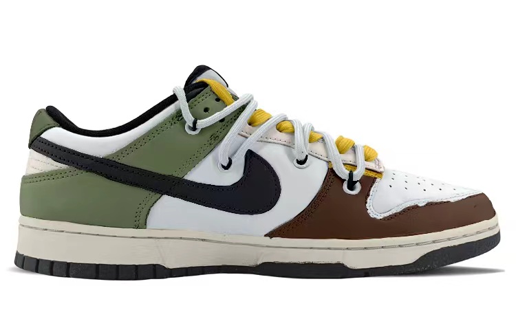 Order [Sepatu Kustom] Nike Dunk Low 'Putih Hijau Beruang Dekonstruksi' CW1590-100(TeamK-玩具小熊S-BOX)