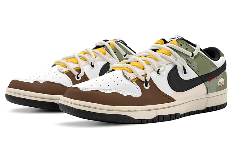 Lookbook [Sepatu Kustom] Nike Dunk Low 'Putih Hijau Beruang Dekonstruksi' CW1590-100(TeamK-玩具小熊S-BOX)