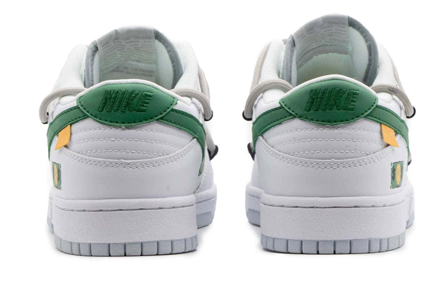 Shop [Sepatu Custom] Nike Dunk Low 'Putih Hijau Senyum' DV0831-101(Team57-男款美金)