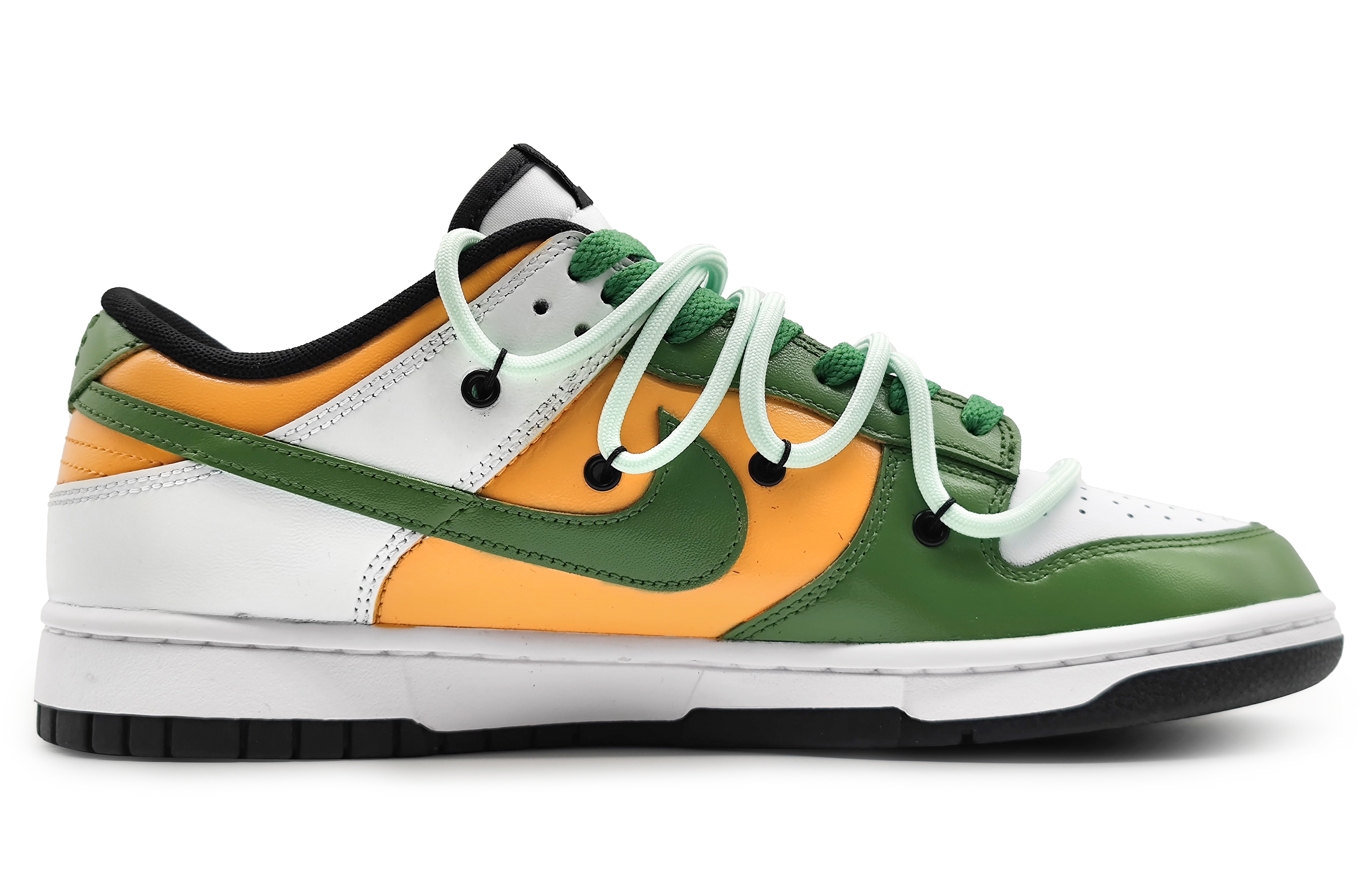 Order [定制鞋款] 耐克Dunk低帮'白绿黄' DD1391-100(Team16-男款贪吃蛇绿)