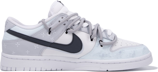 【定制球鞋】Nike Dunk Low 特殊鞋盒 漫霧 塗鴉 解構 低幫 板鞋 男款 白灰藍 Buy 【定制球鞋】Nike Dunk Low 特殊鞋盒 漫霧 塗鴉 解構 低幫 板鞋 男款 白灰藍