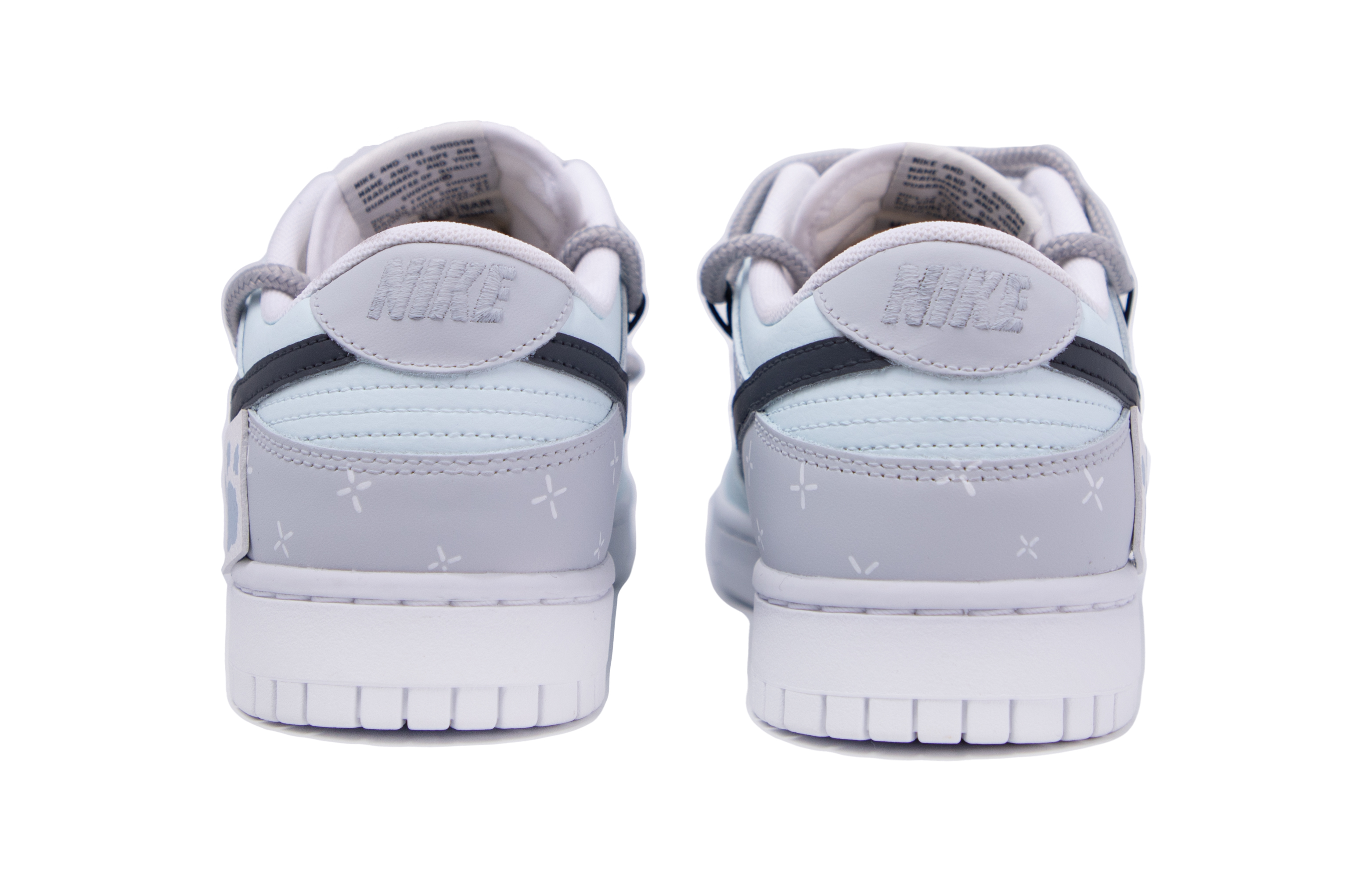 Lookbook [Sneakers Kustom] Nike Dunk Low 'Putih Abu-Biru Graffiti' DJ6188-101(TeamM-男款漫雾S-BOX)