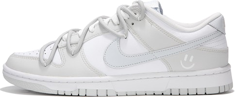 【定製球鞋】 Nike Dunk Low 火心 高級 簡約 冷淡風 復古 解構綁帶 低筒 板鞋 男款 白灰色 Buy 【定製球鞋】 Nike Dunk Low 火心 高級 簡約 冷淡風 復古 解構綁帶 低筒 板鞋 男款 白灰色