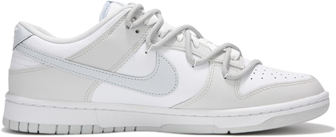 【定製球鞋】 Nike Dunk Low 火心 高級 簡約 冷淡風 復古 解構綁帶 低筒 板鞋 男款 白灰色 Order 【定製球鞋】 Nike Dunk Low 火心 高級 簡約 冷淡風 復古 解構綁帶 低筒 板鞋 男款 白灰色