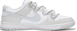 Order 【定製球鞋】 Nike Dunk Low 火心 高級 簡約 冷淡風 復古 解構綁帶 低筒 板鞋 男款 白灰色