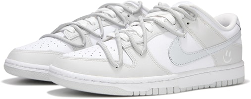 【定製球鞋】 Nike Dunk Low 火心 高級 簡約 冷淡風 復古 解構綁帶 低筒 板鞋 男款 白灰色 Lookbook 【定製球鞋】 Nike Dunk Low 火心 高級 簡約 冷淡風 復古 解構綁帶 低筒 板鞋 男款 白灰色