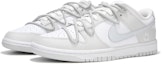 Lookbook 【定製球鞋】 Nike Dunk Low 火心 高級 簡約 冷淡風 復古 解構綁帶 低筒 板鞋 男款 白灰色
