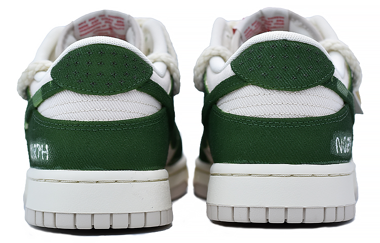 Shop 【客製球鞋】 Nike Dunk Low 破軍 戶外穿搭 不規則圖案 高街風 麻繩解構 復古 防滑 低筒 板鞋 男款 白灰綠